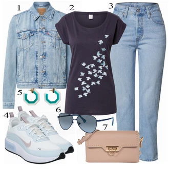 Outfit s Modrá RALPH LAUREN "Ležérní vzhled"