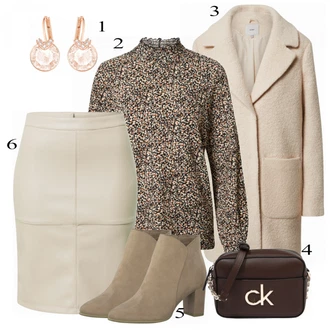 Outfit s Béžová/Zelená Kozačka MARCO TOZZI "Pohodlný obchodní outfit"