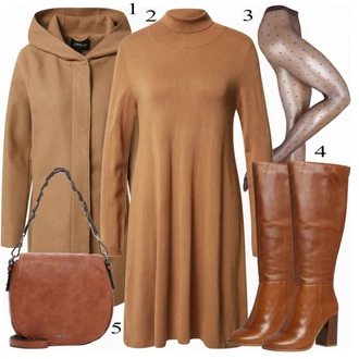 Outfit s Hnědá Šaty VERO MODA "Podzimní Outfit"