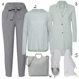 Světle zelené zimní kabáty outfity image