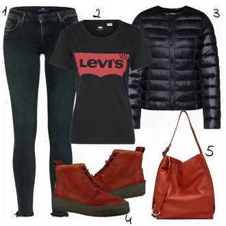 Outfit s Modrá Bota Shabbies Amsterdam "Fajn"