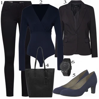 Outfit s Bota Na Podpatku Tamaris "Fajn"