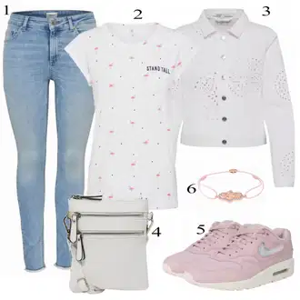 Ležérní outfity s Světle modrá/Modrá Džíny s Rozparkem/Girlfriend Džíny/Mom Jean/Džíny Culottes/Džín s Nízkým Pasem/High Waist Džínové Kalhoty/Vintage džíny/Push up Džín/Džíny s Nízkým Sedem/Dad Džíny Only "Fajn"