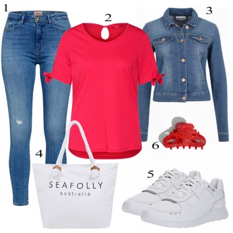 Outfit s Bílá Doplňek/Plážová taška/Plážová taška Seafolly "Cool Styl"