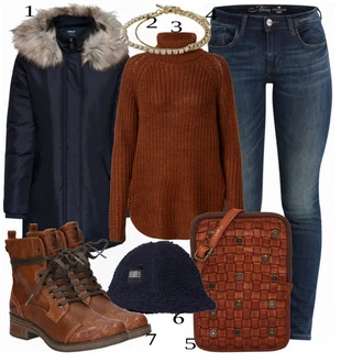 Outfit s ?erná Bunda z Um?lé Ko?e?iny/Móda Pro Plno?tíhlou/Sn?hová Bund/Zimní kalhoty/Vesta z Um?lé Ko?e?iny Only "Pohodlný ka?dodenní outfit"