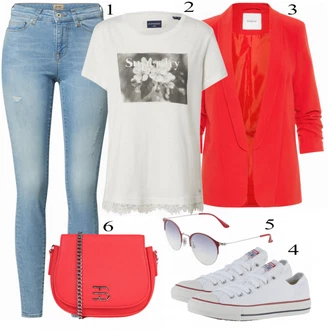 Dlouhé Outfit s Modrá/Světle modrá/Hnědá Kožená bunda/High Waist Džínové Kalhoty/Džíny s Rozparkem/Push up Džín/Navlékací džíny/Kožené Boty/Kožená Pánská Bund Only "Cool Look pro jaro"