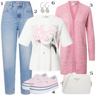outfit mit Roza/Bež/Modra Superga Vans "Hladen videz za pomlad"