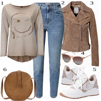 Vintage outfity Moderní s Modrá/Světle modrá Jeggings/Skinny Kalhoty/Kalhoty se Štěrbinou/Džínové Legíny/Úzká Kalhoty/Kalhoty s dírou Pieces "Cool Look pro jaro"Look: Styl, 90tá léta, Klasické, Cool, Moderní, Old Money, Skromné, Vintage