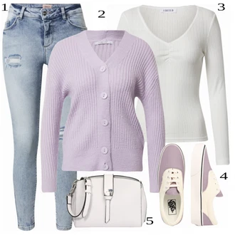 outfit mit Bela Superga Vans "Hladen videz za pomlad"
