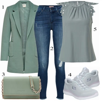 outfit mit Siva Superga Skechers "Hladen videz za pomlad"