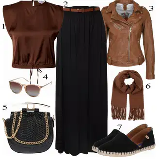 Outfit sa Crna Suknja VERO MODA "Cool Look za Proleće"