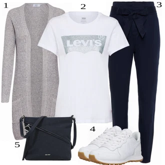 90tá léta Outfit s Červená Balónová košile/Jednoduchý top/Ležérní top/Zkrácený Top/Pletený top/Pletené tričko/Košilový top/Krátký top levi's ® "Skvělý vzhled na jaro"Look: 80tá léta, 90tá léta, Francouzské, Mom, Univerzitní