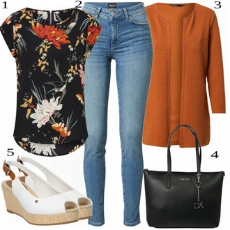 Outfit s Šedá Obchodní košile/Ležérní košile/Flanelová košile/Business košile/Nežehlivá košile Only "Stylový outfit na jaro"