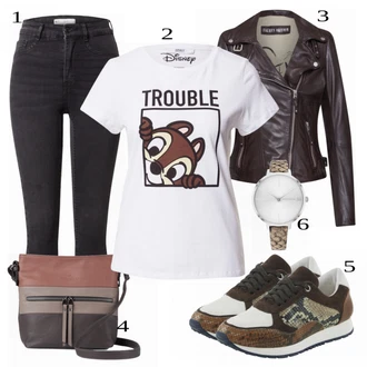 outfit mit Črna Kavbojke Gina Tricot "Tvoj cool outfit"