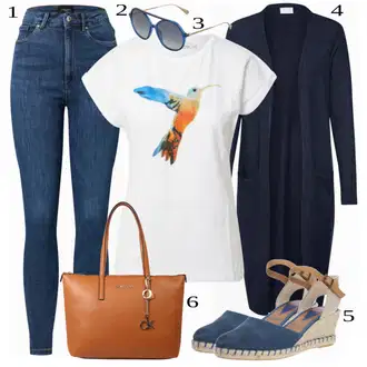 Zapínání na knoflíky Dlouhé Outfit s Tmavě modrá Pletenina veľkej veľkosti/Šaty Móda Pro Plnoštíhlou Vila "Stylový look na jaro"