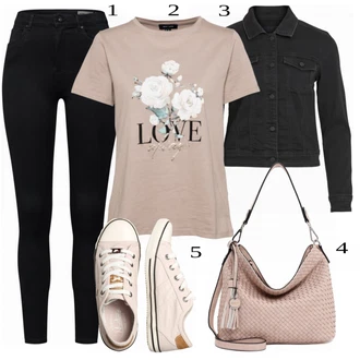 Outfit sa Siva Tenisica Mustang "Tvoj otmjeni outfit"