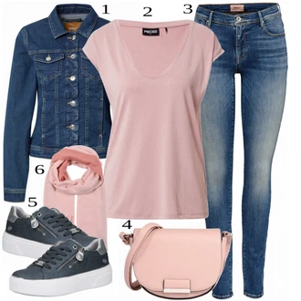 S páskem Dlouhé Outfit s Modrá/Bílá Kožená bunda/High Waist Džínové Kalhoty/Džíny s Rozparkem/Kožené Boty/Slim Fit Džíny/Push up Džín/Džín s Nízkým Pasem/Džíny s Nízkým Sedem Only "Ulice styl outfitu"