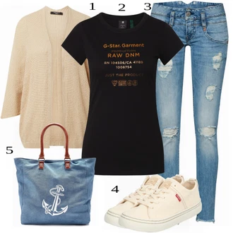 Outfit s Tyrkysový Herrlicher "Cool Everyday Outfit"