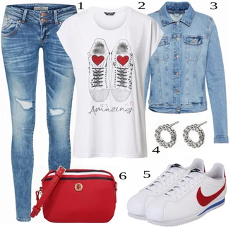 Outfit s Šedá Teniska Nike Sportswear "Cool Everyday Outfit"