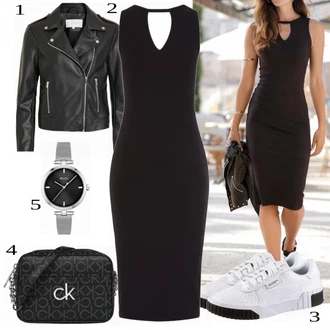 Outfit sa Crna Traper Jakna Vila "Tvoj otmjeni outfit"