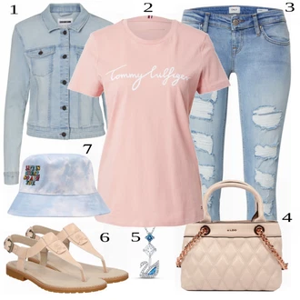 outfit mit Bež Sandali Timberland "Tvoj cool outfit"