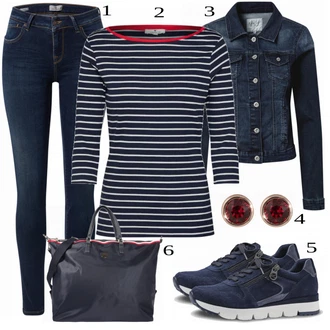 Outfit s Modrá Teniska MARCO TOZZI "Skvělý Podzimní Outfit"