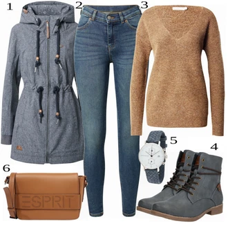 Outfit s Zelená Kožená bunda Dr. Denim "Skvělý Podzimní Outfit"