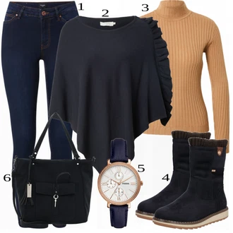 outfit mit Črna Škorenj Tom Tailor "1"