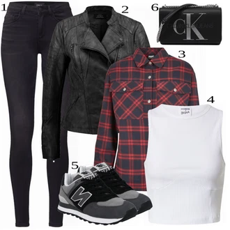 Outfit s Černá Teniska New Balance "Cool každodenní outfit"