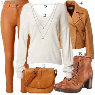 outfit mit Rjava Škorenj Mustang "1"