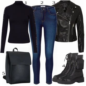 outfit mit Črna Škorenj Tamaris "1"