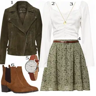 Outfit sa Zeleno Suknja About You "Tvoj otmjeni outfit"
