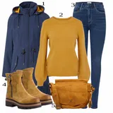 Modra Wintermantel outfiti za dame image