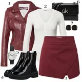 Outfity s červenými kabáty pro plnoštíhlé image