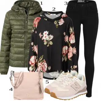 Outfit sa Crna/Zeleno Traper Jakna Only "Tvoj otmjeni outfit"