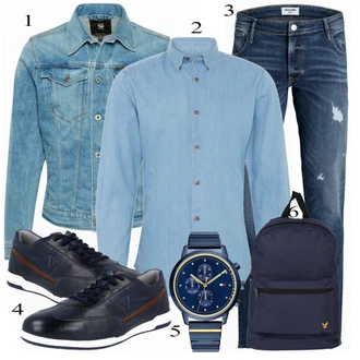 outfit mit Turkizna Denim Jakna G-Star Raw "Priložnostna oblačila"