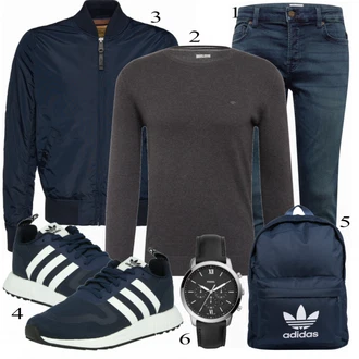 outfit mit Modra Alpha Industries "Priložnostna oblačila"