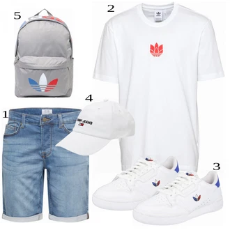 outfit mit Bela Superga Adidas Originals "Priložnostna oblačila"