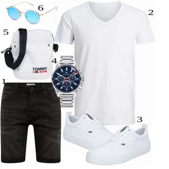 outfit mit Siva/Bela Čevlj Superga Tommy Jeans "Priložnostna oblačila"