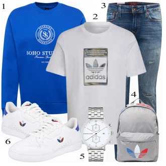 outfit mit Bela Superga Adidas Originals "Priložnostna oblačila"