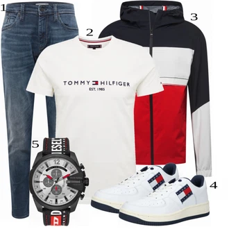 outfit mit Bela/Siva Srajca Tommy Hilfiger "Priložnostna oblačila"