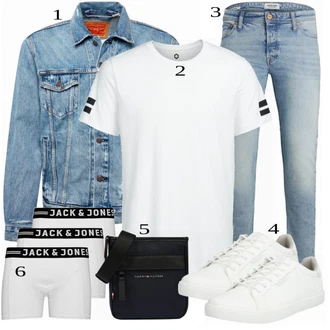 outfit mit Turkizna Denim Jakna "Priložnostna oblačila"