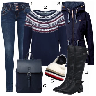 Outfit s Šedá Klobouk Tommy Hilfiger "Cool Winter Outfit"