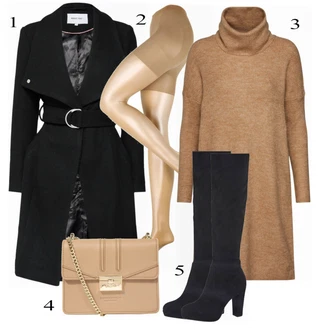 outfit mit Črna Škorenj Tamaris "Zimska outfit"