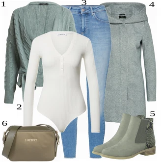 outfit mit Siva Plašč Only "Zimska outfit"