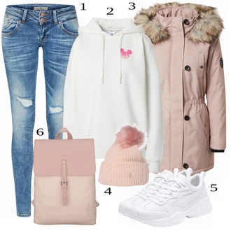 Outfit s Béžová Klobouk Tommy Hilfiger "Cool Winter Outfit"