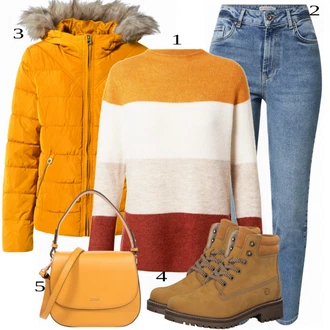 outfit mit Rjava/Bela Škorenj Tamaris "Zimska outfit"