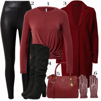 outfit mit Rdeča/Črna Jopica Mavi "Zimska outfit"