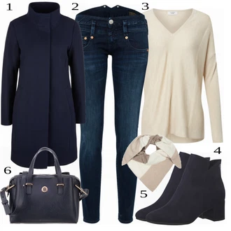 Outfit s Černá Džíny Herrlicher "Cool Winter Outfit"