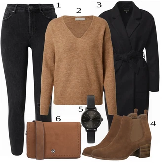 Outfity na zimu s Hn?dá Pletený Od?v Pieces "Cool Winter Outfit"
